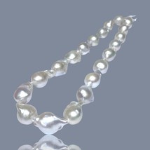 Enchanting Baroque 14-24mm 20 pcs Natural White Cultured Keshi Pearl 16&quot; Strand - £354.18 GBP