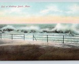 Surf At Winthrop Beach Massachusetts MA UNP DB Postcard Q1 - £3.85 GBP