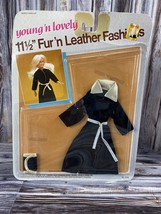 Vintage 1984 Young &#39;N Lovely Fur &#39;n Leather Fashion Doll Outfit - Fits B... - $19.34
