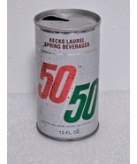 Vintage Rare Kecks Laurel Springs Beverages 50/50 Steel Soda Pop Can - $32.82 CAD
