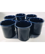 Six (6) Fiesta Ware Cobalt Blue Coffee Cup Tom and Jerry Mug 3.5&quot; Diamet... - £14.43 GBP