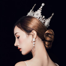 Romantic Rhinestone Prom Tiaras Fashion  Faux Crystal Bridal Crown Hair Jewelry  - $19.10