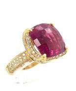 18k Gelbgold 18.35 Karat Rubellit Turmalin Und 1.35 Karat Diamant Ringgr... - $229,378.55 MXN