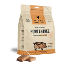 Vital Essentials Cat Freeze Dried Mini Patties Pork 8oz. - £27.65 GBP