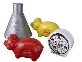 1960&#39;s Beatles, Freedom Capsule Space Ship, and Coca Cola Piggy Banks Co... - $123.75