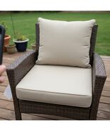 Outdoor Waterproof Fade-Resistant 22x24 Inch Patio Seat &amp; Back Cushions ... - $134.27 CAD