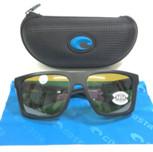 Costa Sunglasses Lido 910403 Matte Black Square with Yellow Polarized 58... - £111.53 GBP