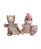 Precious Moments Tender Tails Iguanodon And T-Rex Plush Set Of 2 - £18.21 GBP
