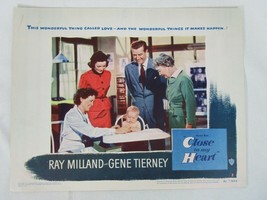 Close to My Heart 1951 Lobby Card 11x14 Ray Milland Gene Tierney Fay Bai... - £15.45 GBP