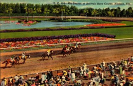 Hialeah FL-Florida, Mid Season At Hialeah Race Course, Vintage Postcard bk55 - £3.13 GBP