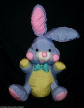16&quot; Vintage Mty Intl Easter Bunny Rabbit Purple Nylon Stuffed Animal Plush Toy - £29.13 GBP