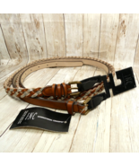 INC International Concepts Macy&#39;s Brown Faux Leather Two Belt Set Medium... - $296.36 MXN