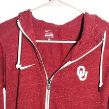 Nike Oklahoma Sooners Ou Full Zip Women Heathered Red Hoodie Small - £19.53 GBP