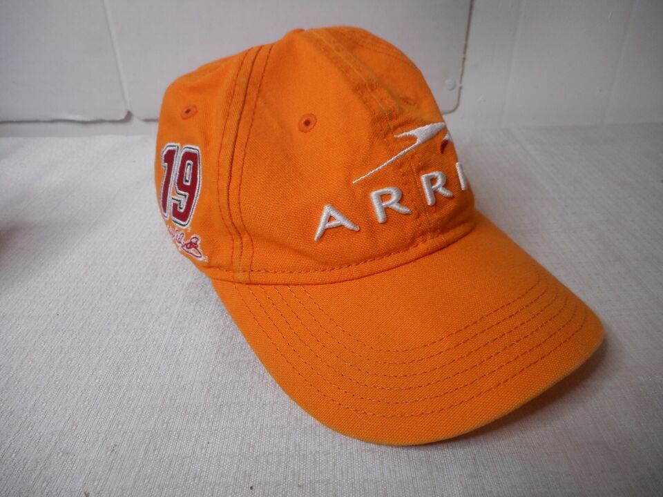 Primary image for 2015 Arris Orange New Era Youth Nascar Racing Adjustable Hat #19 Cal Edwards