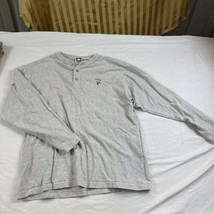 Vintage Rainbow Symbol Casual Deluxe Long Sleeve L Gray Pullover Shirt - £9.49 GBP