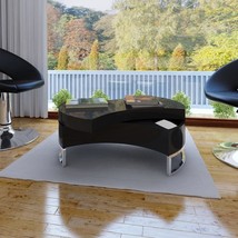  Coffee Table High gloss black MDF and Stainless Steel - $6,877.86 MXN