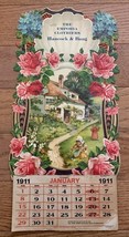 Antique Victorian The Emporia Clothiers Hancock &amp; Bang Die-cut 1911 Cale... - $1,696.15 MXN