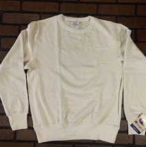 Champion con Cuciture Panna Chiaro Girocollo ~ Nuovo ~ S M L XL XXL - $29.99+