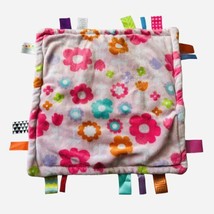 Taggies Baby Security Blanket Lovey Floral Pink Lavender 11 X 11 Bright Starts - £10.83 GBP