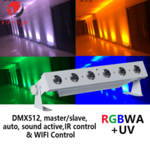 6x18w RGBWA UV 6in1 Wireless DMX LED Battery Washer Uplight with WIFI Re... - $259.00