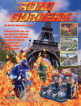 Road Burners Arcade Flyer Original Vintage Video Game Promo Art Two Sided 1999 - £13.77 GBP