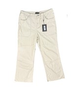 PrettyLittleThing Plus Cream Extreme Wide Leg Vegan Leather Pants sz 16 ... - $29.61