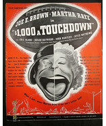JOE E.BROWN,MARTHA RAYE ($ 1000 A TOUCHDOWN) ORIG,1939 MOVIE PRESSBOOK - $278.05 CAD