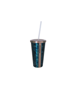 Starbucks Cold Cup 16oz Tumbler Teal Geo Triangle Stainless Steel Lid an... - £13.54 GBP