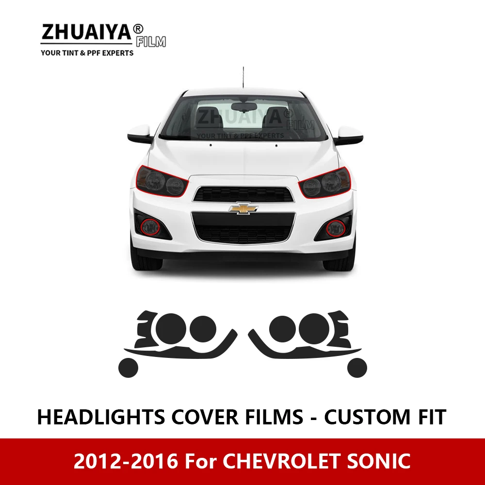 For CHEVROLET SONIC 2012-2016 Car Exterior Headlight Anti-scratch PPF precut - £32.07 GBP
