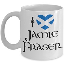 Outlander Mug I Love Jamie Fraser Outlander Gift JAMMF Heart Scotland Flag - £15.53 GBP