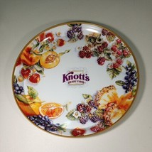 Knotts Berry Farm Metal Serving Tray 12&quot; Round Vtg Colorful Fruit Decor Souvenir - £5.32 GBP