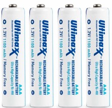 4 Pack AAA NiMH Rechargeable Battery 1100mAh - £7.83 GBP