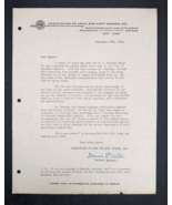 1934 ASSN of ARMY NAVY STORES W.J. Kennedy Dairy Letterhead Signed ~ New... - £21.11 GBP