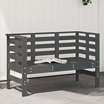 Garden Bench Grey 111.5x53x71 cm Solid Wood Pine - £85.65 GBP