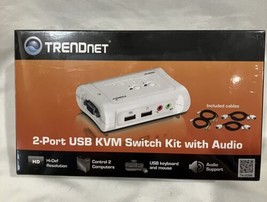 TRENDnet INC TK-209K 2-Port USB KVM Switch Kit with Audio - New Sealed - $27.72