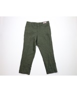 Deadstock Vtg 60s Mens 34x27 Distressed Flat Front Pants Slacks Green USA - €42,65 EUR
