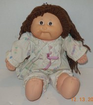 80&#39;s Coleco Cabbage Patch Doll Girl Brown Hair Brown Eyes Xavier Roberts VTG - £38.95 GBP
