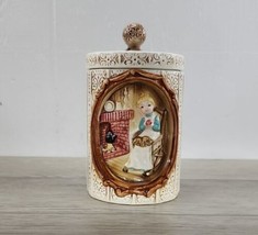 1978 Sears Roebuck And Co Pioneer Woman By Fireplace Canister - 6.5&quot; Tall - £8.55 GBP