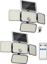 Solar Motion Lights Outdoor 304 LED 8500K Solar Flood Lights for Outside 4 Adjus - $73.67