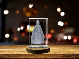 LED Base included | The Blessed Virgin - 3D Engraved Crystal - A Divine Gift - £32.16 GBP+