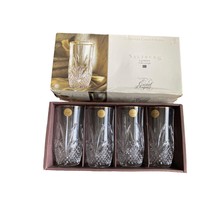 Vintage Cristal d&#39;Arques Salzburg Gold 4 Water Goblets 12 oz New - $49.48