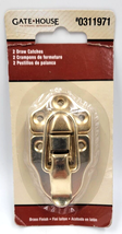 Gatehouse 2-Pack Brass Cabinet Wooden Box Chest Latches Decorative Buckle - £6.39 GBP