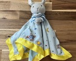 Goodnight Moon Blue Yellow Bunny In Pajamas Lovey Security Blanket 16x17... - $16.14