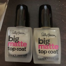 Lot Of 2 Sally Hansen Big Matte Top Coat, 0.4 Fl Oz #41055 new - £9.54 GBP