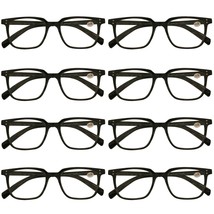 8Pack Mens Womens Unisex Oval Frame Reading Glasses Blue Light Blocking ... - $19.99