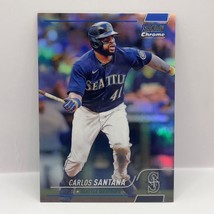 2022 Topps Stadium Club Chrome Carlos Santana #85 Blue #&#39;d /199 Seattle Mariners - £3.00 GBP