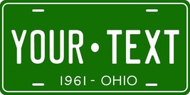 Ohio 1961 License Plate Personalized Custom Car Auto Bike Motorcycle Moped - £8.78 GBP+
