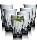 Unbreakable Plastic Drinking Glasses Set of 6 Shatterproof Drinking Cups... - $33.80