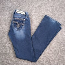 Rock Revival Jeans Women 27 Blue Denim Boot JAZLYN Sparkle Embellished B... - £35.45 GBP
