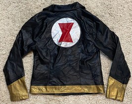 Marvel&#39;s Black Widow Jacket Women&#39;s Large Her Universe Faux Leather Cosp... - $28.98